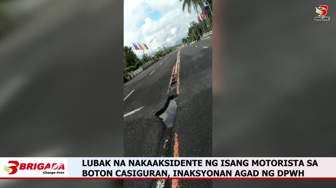 ⁣Lubak na nakaaksidente ng isang motorista sa Boton casiguran, inaksyonan agad ng DPWH