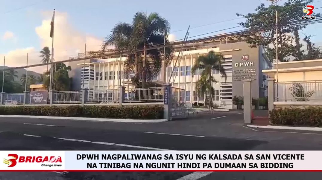 ⁣DPWH NAGPALIWANAG SA ISYU NG KALSADA SA SAN VICENTE NA TINIBAG NA NGUNIT HINDI PA DUMAAN SA BIDDING