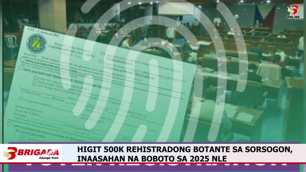 ⁣HIGIT 500K REHISTRADONG BOTANTE SA SORSOGON, INAASAHAN NA BOBOTO SA 2025 NLE