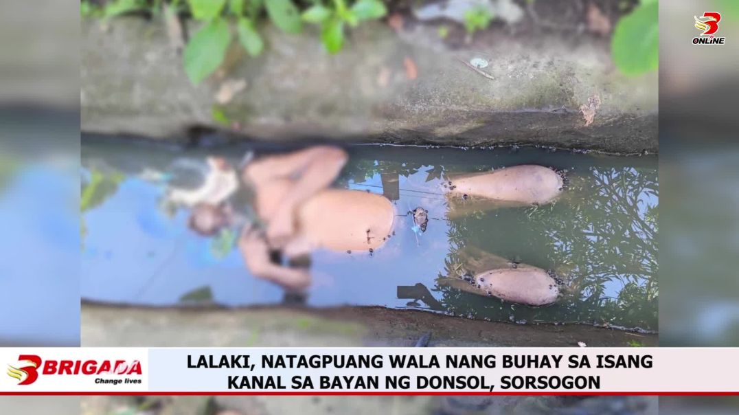 ⁣LALAKI, NATAGPUANG WALA NANG BUHAY SA ISANG KANAL SA BAYAN NG DONSOL, SORSOGON