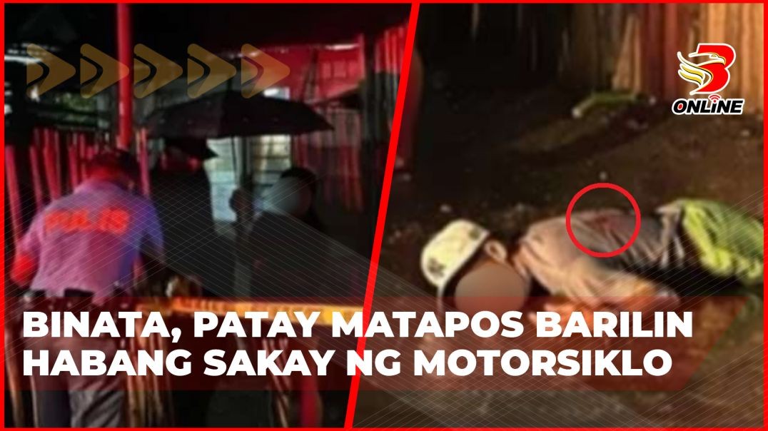 Binata, patay matapos barilin habang sakay ng motorsiklo