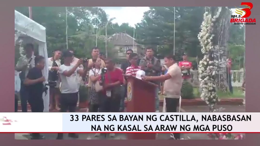 ⁣33 PARES SA BAYAN NG CASTILLA, NABASBASAN NA NG KASAL SA ARAW NG MGA PUSO