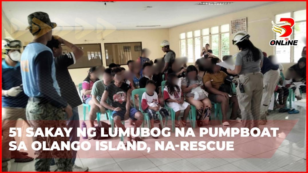 ⁣51 sakay ng lumubog na pumpboat sa Olango Island, na-rescue