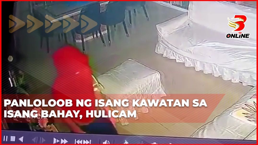 Panloloob ng isang kawatan sa isang bahay, hulicam
