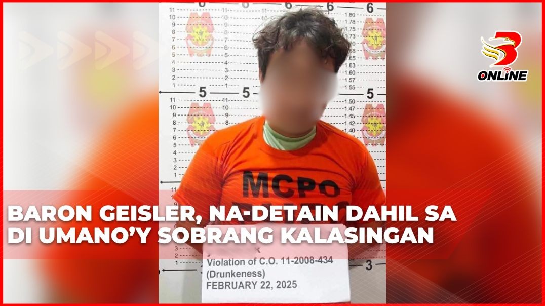 Baron Geisler, na-detain dahil sa di umano'y sobrang kalasingan