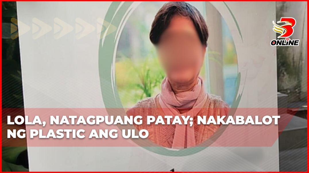 Lola, natagpuang patay; nakabalot ng plastic ang ulo