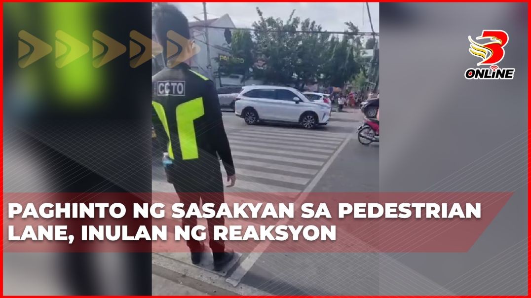 ⁣Paghinto ng sasakyan sa pedestrian lane, inulan ng reaksyon