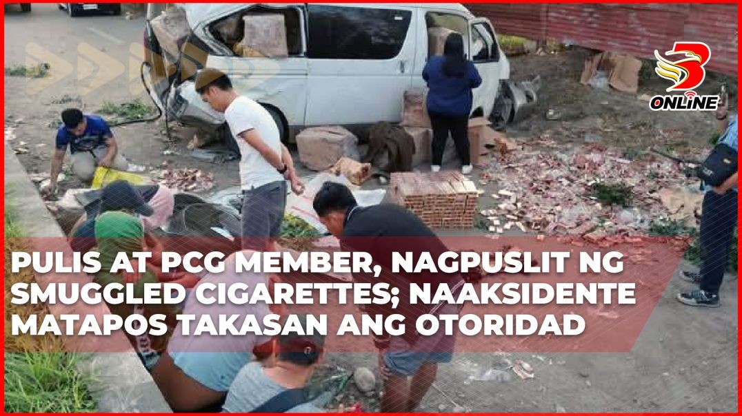 ⁣Pulis at PCG member, nagpuslit ng smuggled cigarettes; naaksidente matapos takasan ang otoridad
