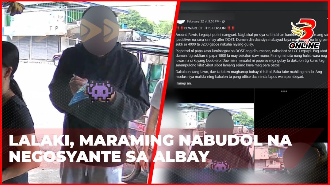 ⁣Lalaki, maraming nabudol na negosyante sa Albay