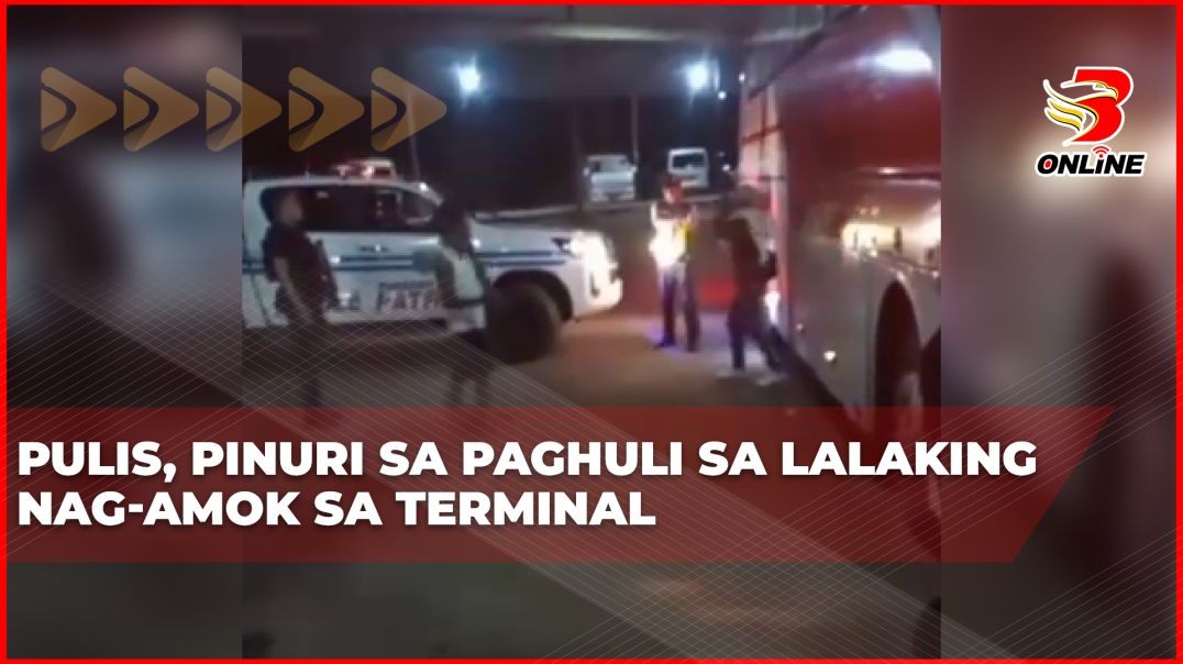 Pulis, pinuri sa paghuli sa lalaking nag-amok sa terminal