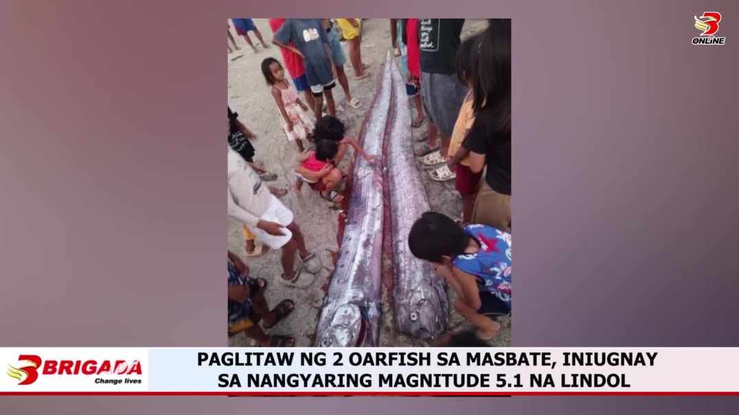 ⁣Paglitaw ng 2 oarfish sa Masbate, iniugnay sa nangyaring magnitude 5.1 na lindol