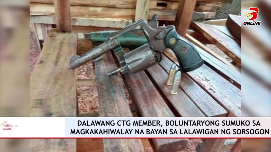 ⁣DALAWANG CTG MEMBER, BOLUNTARYONG SUMUKO SA MAGKAKAHIWALAY NA BAYAN SA LALAWIGAN NG SORSOGON