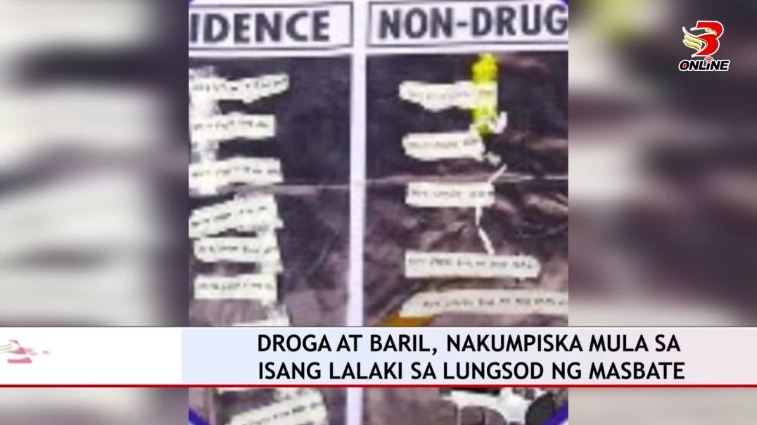 ⁣DROGA AT BARIL, NAKUMPISKA MULA SA ISANG LALAKI SA LUNGSOD NG MASBATE