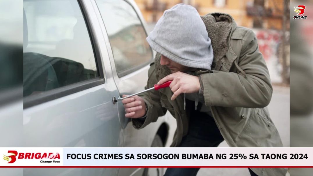 ⁣FOCUS CRIMES SA SORSOGON BUMABA NG 25% SA TAONG 2024