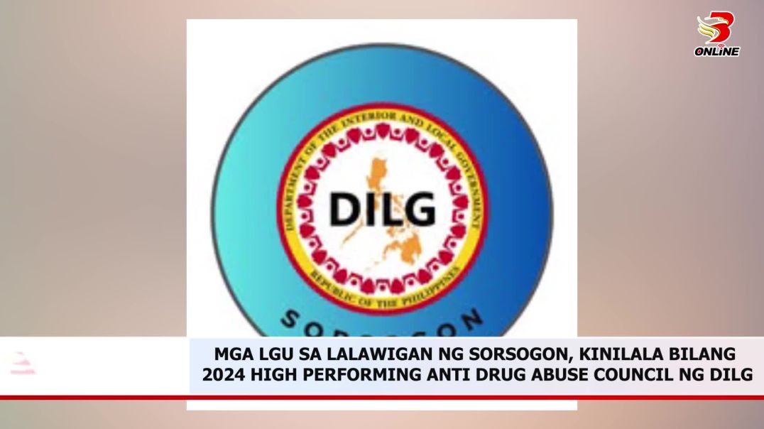 ⁣MGA LGU SA LALAWIGAN NG SORSOGON, KINILALA BILANG 2024 HIGH PERFORMING ANTI DRUG ABUSE COUNCIL NG DI