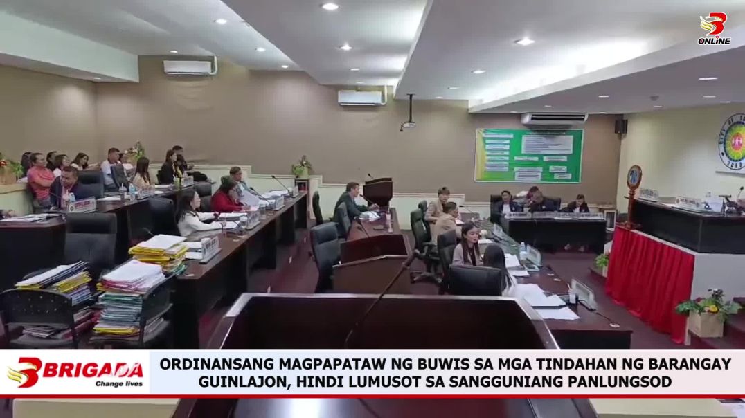 ⁣ORDINANSANG MAGPAPATAW NG BUWIS SA MGA TINDAHAN NG BARANGAY GUINLAJON, HINDI LUMUSOT SA SANGGUNIANG 