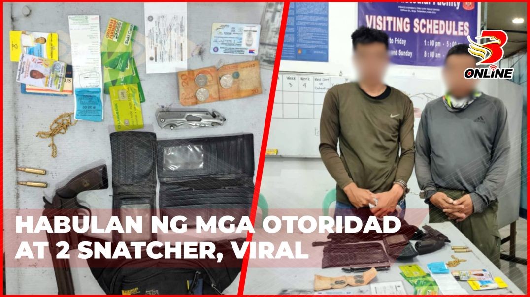 ⁣Habulan ng mga otoridad at 2 snatcher, viral
