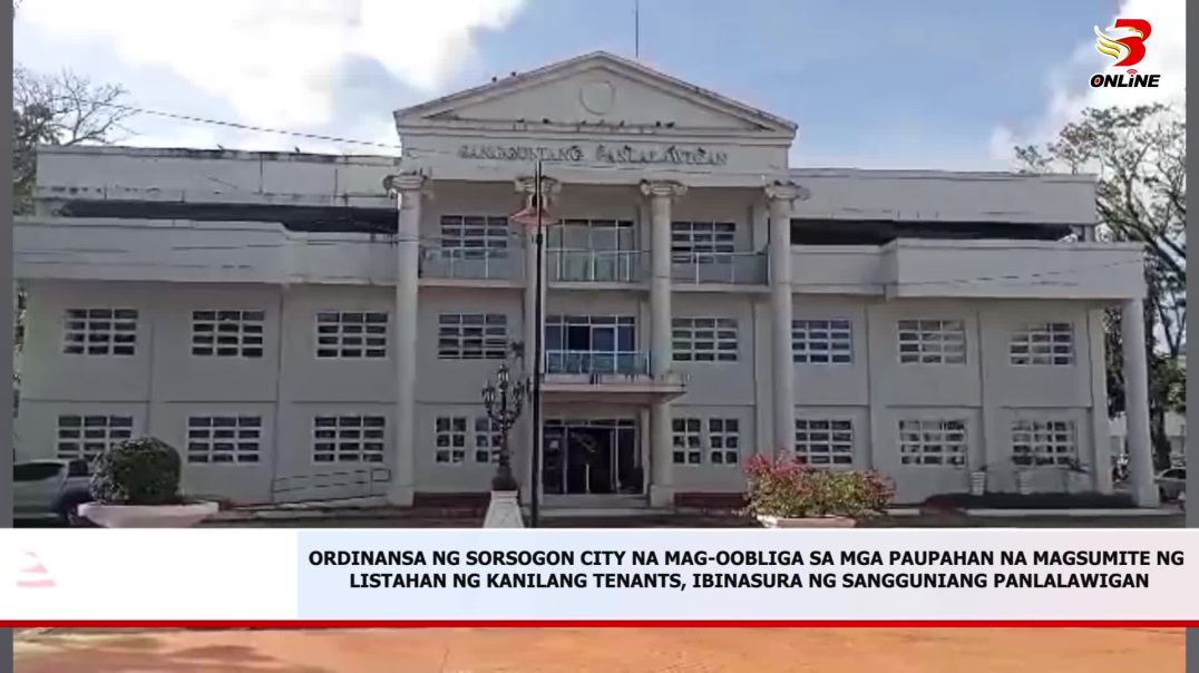 ⁣ORDINANSA NG SORSOGON CITY NA MAG-OOBLIGA SA MGA PAUPAHAN NA MAGSUMITE NG LISTAHAN NG KANILANG TENAN