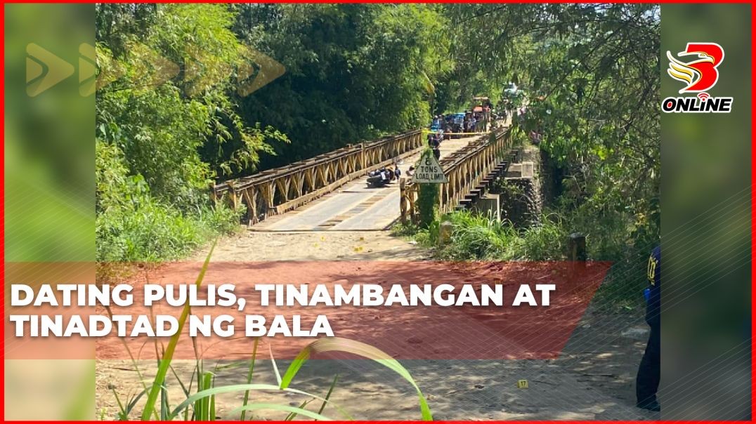 Dating pulis, tinambangan at tinadtad ng bala