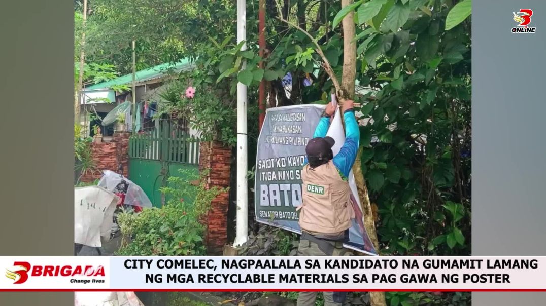 ⁣City Comelec, nagpaalala sa kandidato na gumamit lamang ng mga recyclable materials sa pag gawa ng p