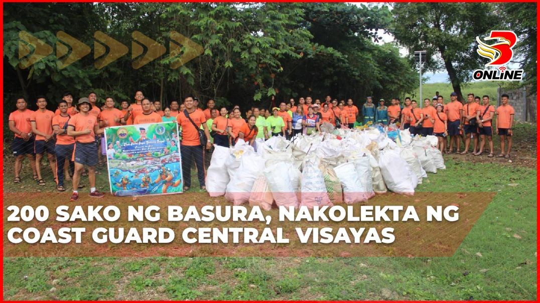 ⁣200 sako ng basura, nakolekta ng Coast Guard Central Visayas