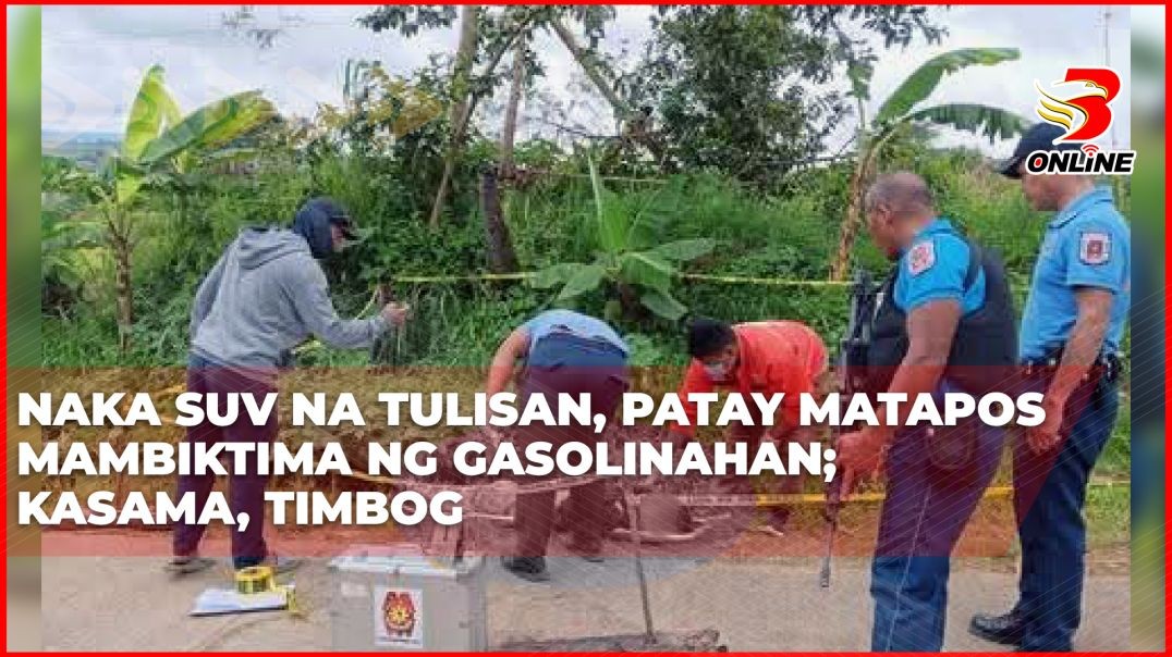 ⁣Naka SUV na tulisan, patay matapos mambiktima ng gasolinahan; kasama, timbog