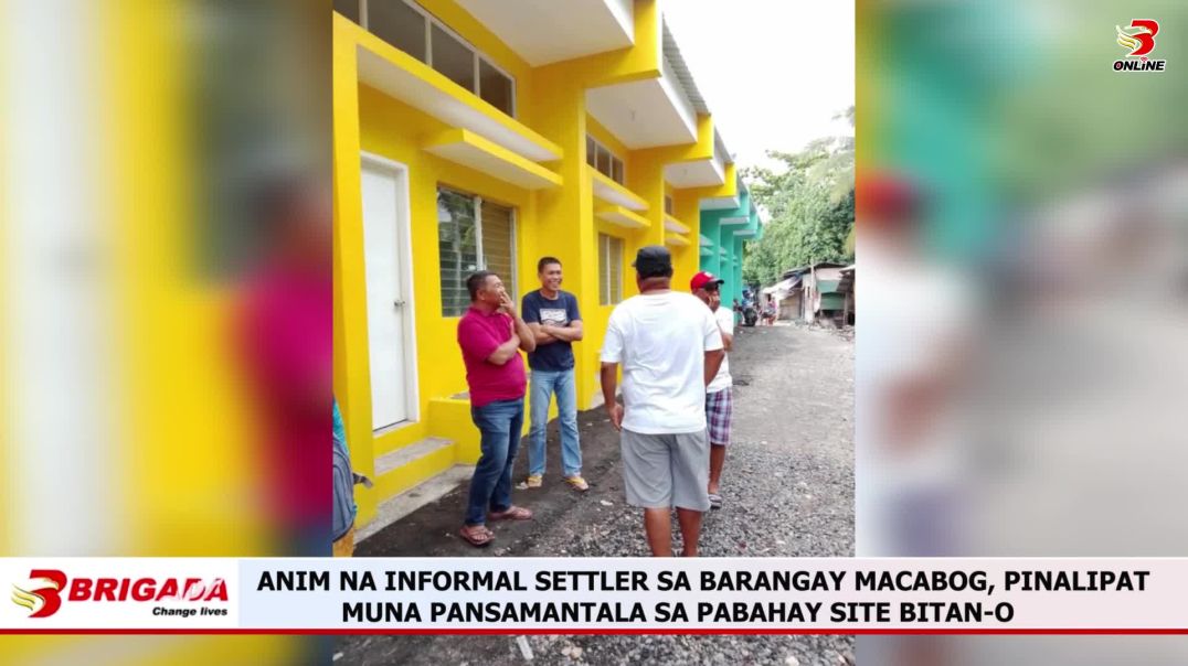 ⁣ANIM NA INFORMAL SETTLER SA BARANGAY MACABOG, PINALIPAT MUNA PANSAMANTALA SA PABAHAY SITE BITAN-O