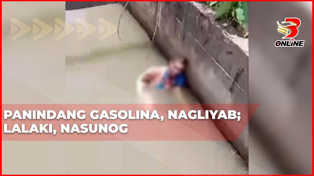 ⁣Panindang gasolina, nagliyab; lalaki, nasunog