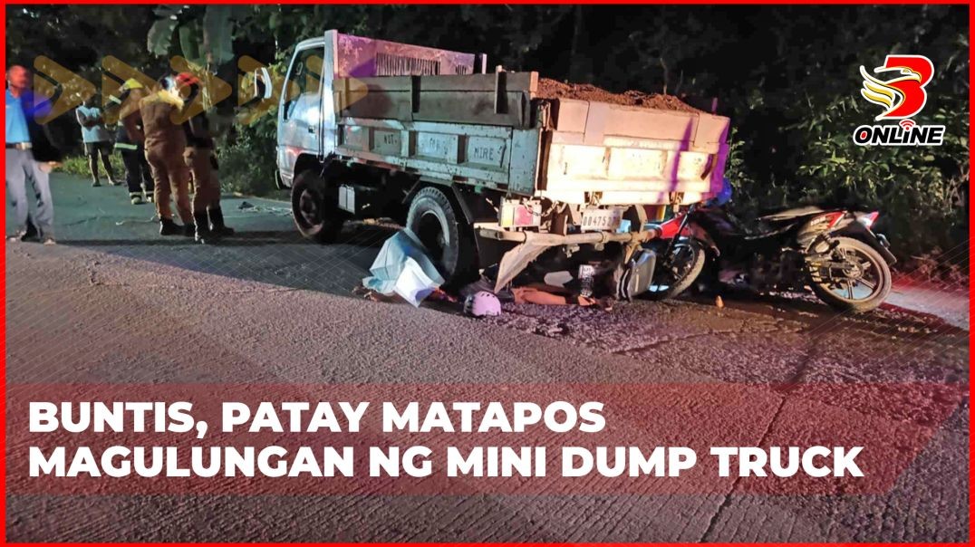 Buntis, patay matapos magulungan ng mini dump truck