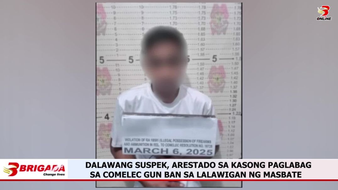 ⁣DALAWANG SUSPEK, ARESTADO SA KASONG PAGLABAG SA COMELEC GUN BAN SA LALAWIGAN NG MASBATE