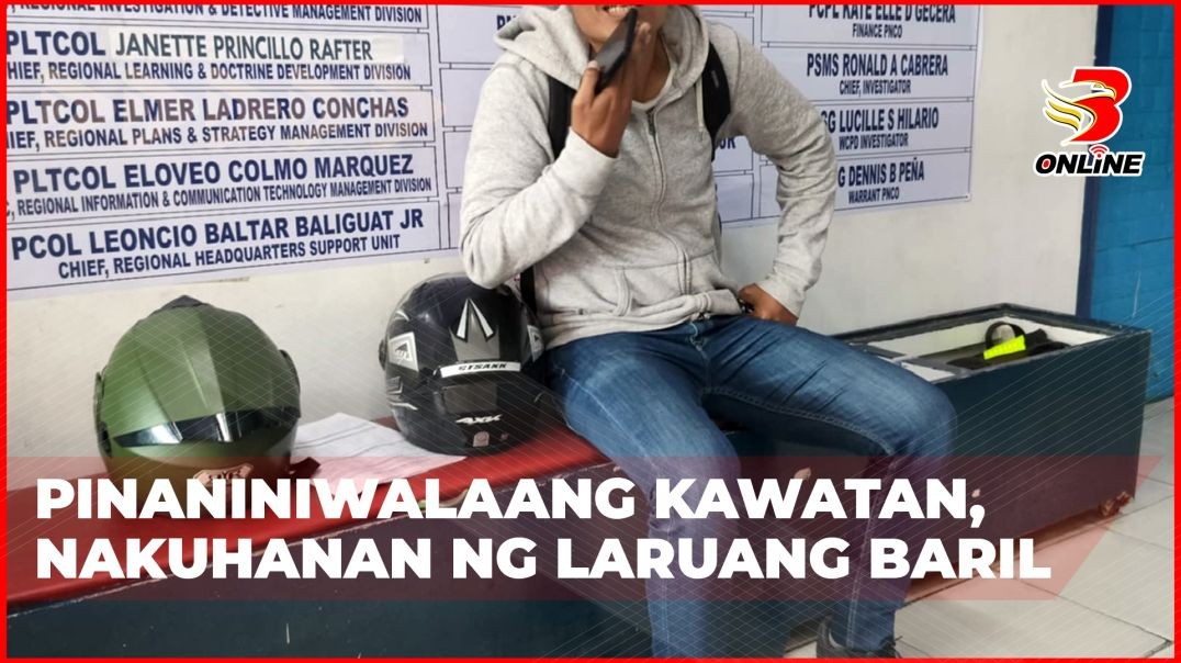 ⁣Pinaniniwalaang kawatan, nakuhanan ng laruang baril