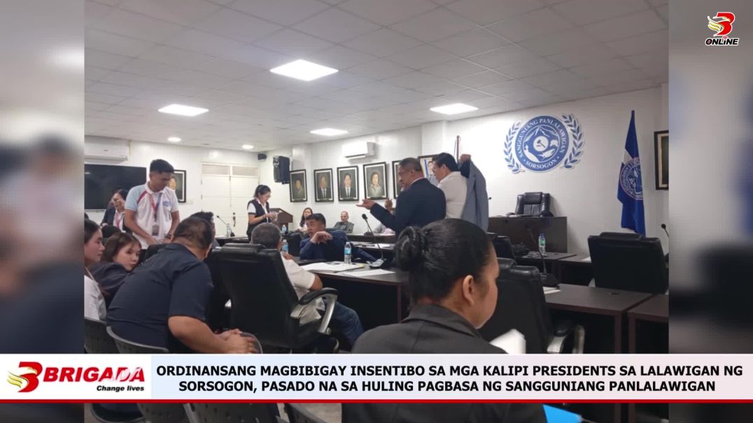 ⁣ORDINANSANG MAGBIBIGAY INSENTIBO SA MGA KALIPI PRESIDENTS SA LALAWIGAN NG SORSOGON, PASADO NA SA HUL