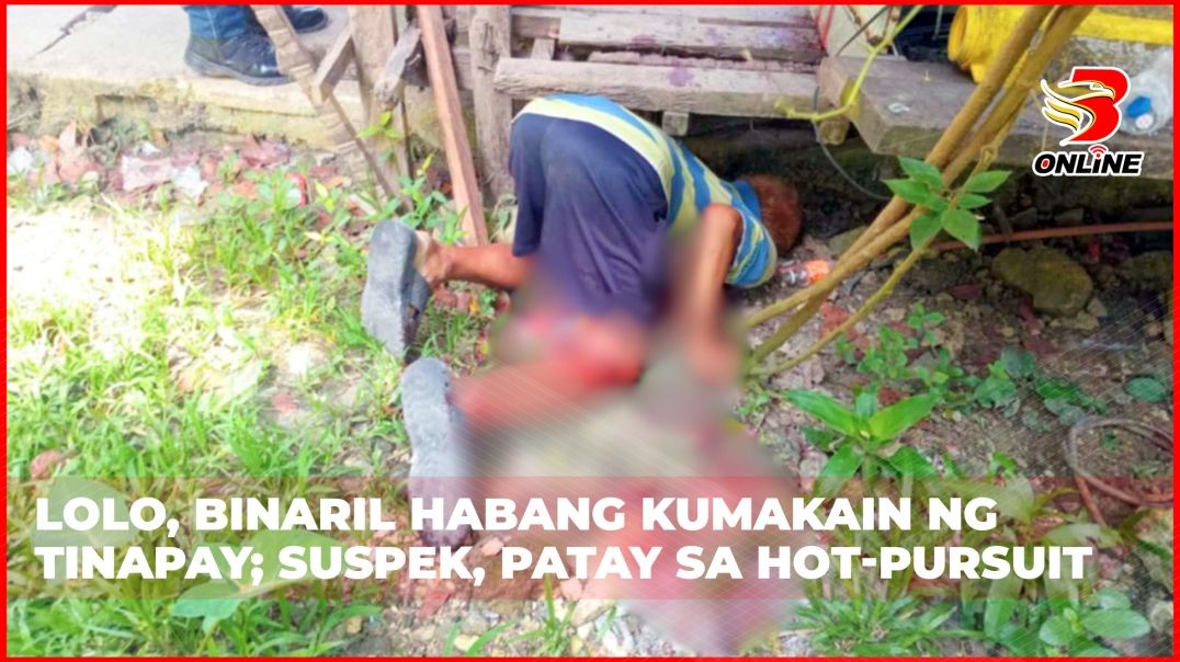 Lolo, binaril habang kumakain ng tinapay;Suspek, patay sa hot-pursuit