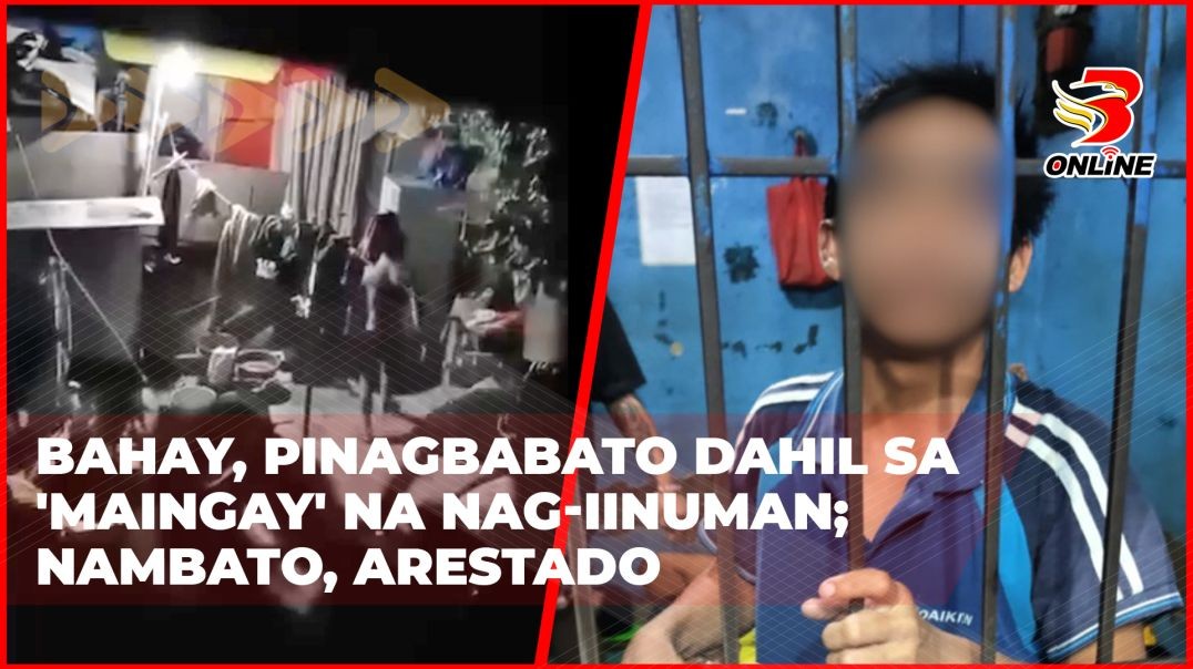 Bahay, pinagbabato dahil sa 'maingay' na nag-iinuman;Nambato, arestado