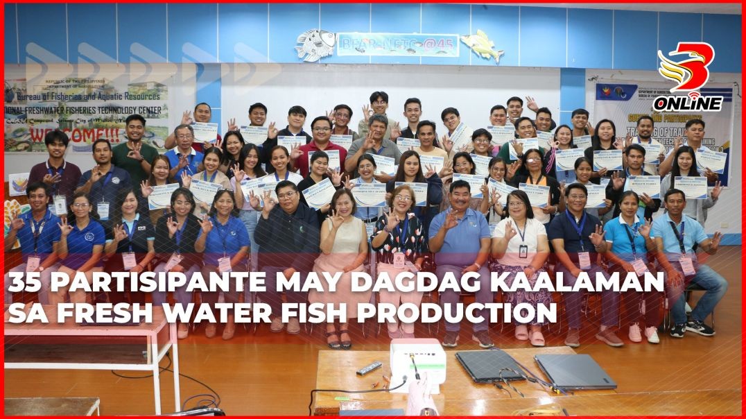 ⁣35 partisipante may dagdag kaalaman sa fresh water fish production