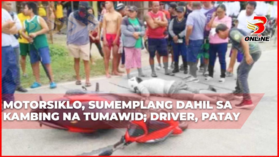 Motorsiklo, sumemplang dahil sa kambing na tumawid; Driver, patay