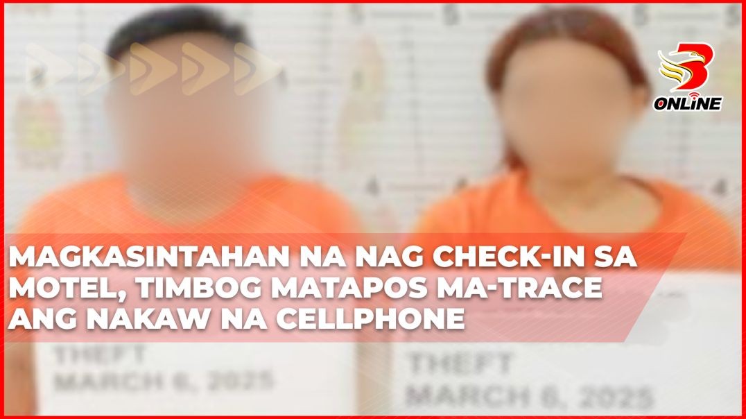 ⁣Magkasintahan na nag check-in sa motel, timbog matapos ma-trace ang nakaw na cellphone