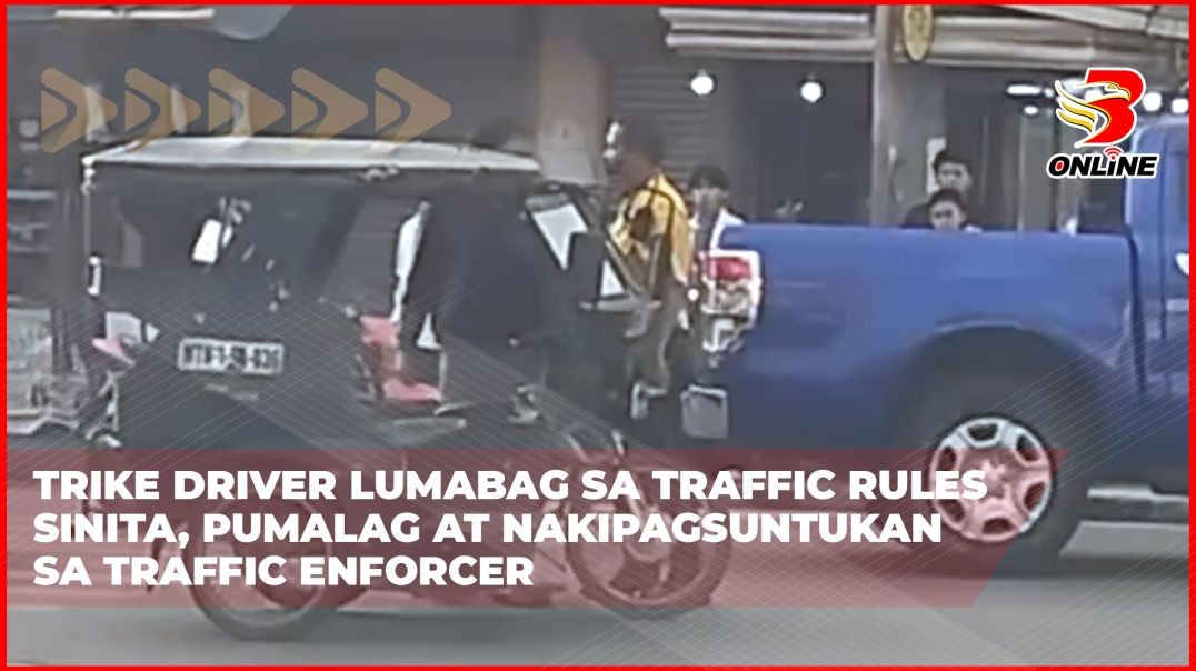 ⁣Trike driver lumabag sa traffic rules sinita, pumalag at nakipagsuntukan sa traffic enforcer