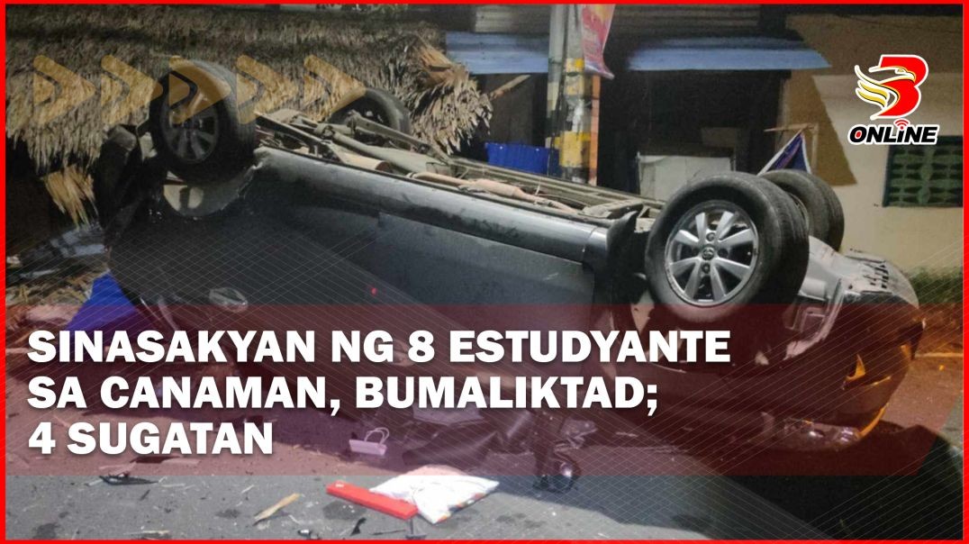 Sinasakyan ng 8 na estudyante sa Canaman, bumaliktad; 4 sugatan