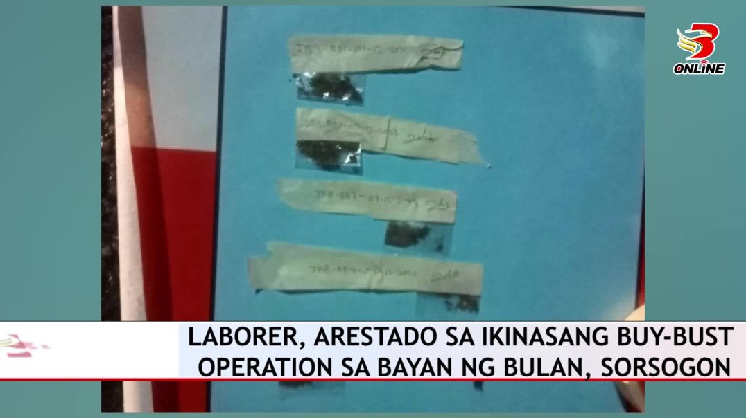 ⁣LABORER, ARESTADO SA IKINASANG BUY-BUST OPERATION SA BAYAN NG BULAN, SORSOGON