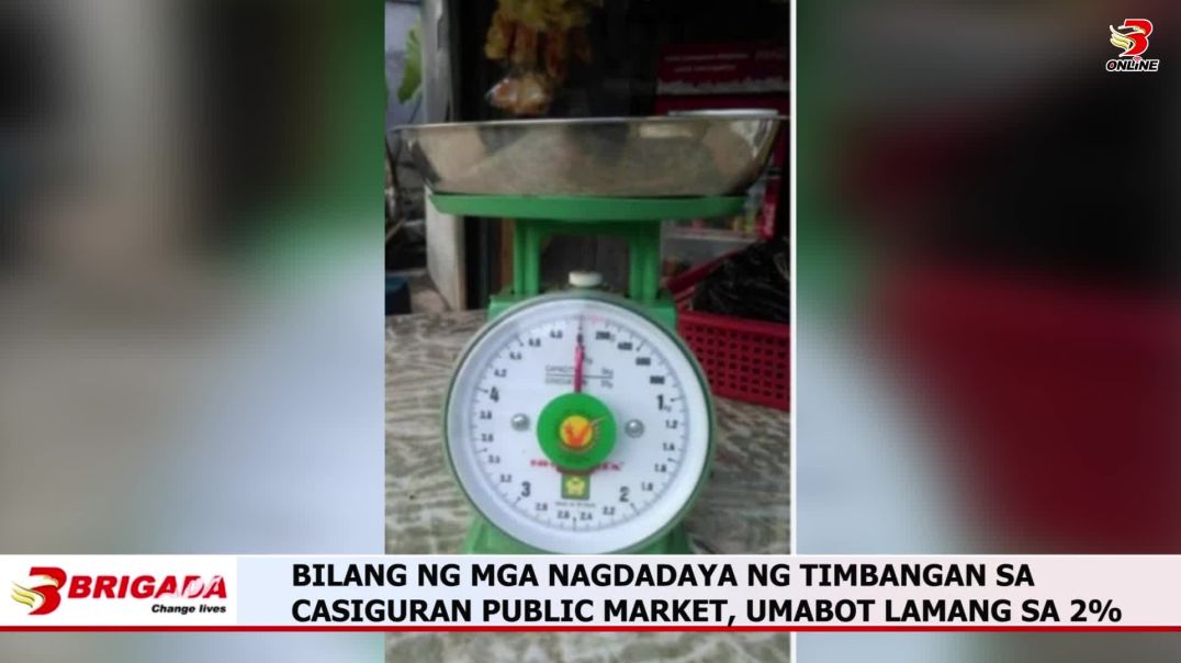 ⁣BILANG NG MGA NAGDADAYA NG TIMBANGAN SA CASIGURAN PUBLIC MARKET, UMABOT LAMANG SA 2%