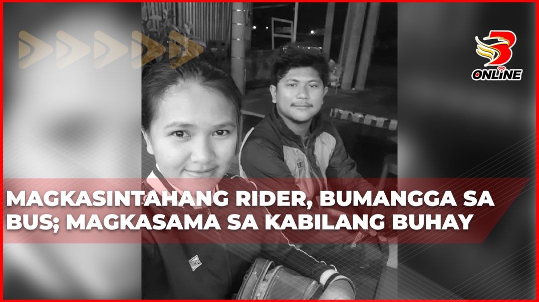 ⁣Magkasintahang rider bumangga sa bus, magkasama sa kabilang buhay