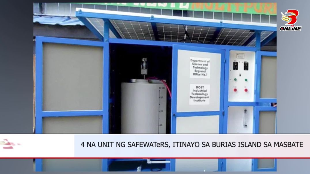 ⁣4 NA YUNIT NG SAFEWATeRS, ITINAYO SA BURIAS ISLAND SA MASBATE