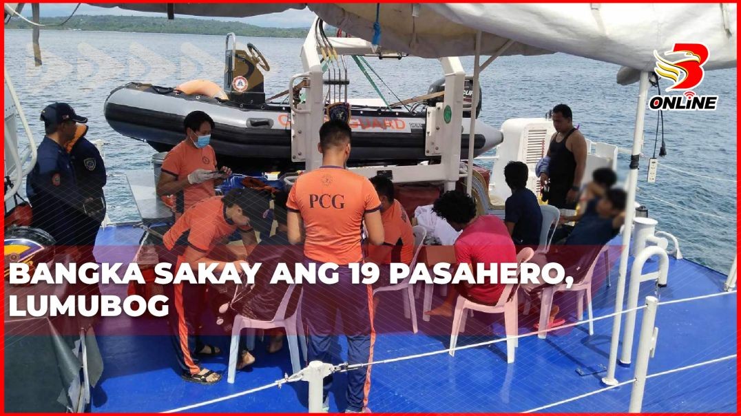 Bangka sakay ang 19 pasahero, lumubog