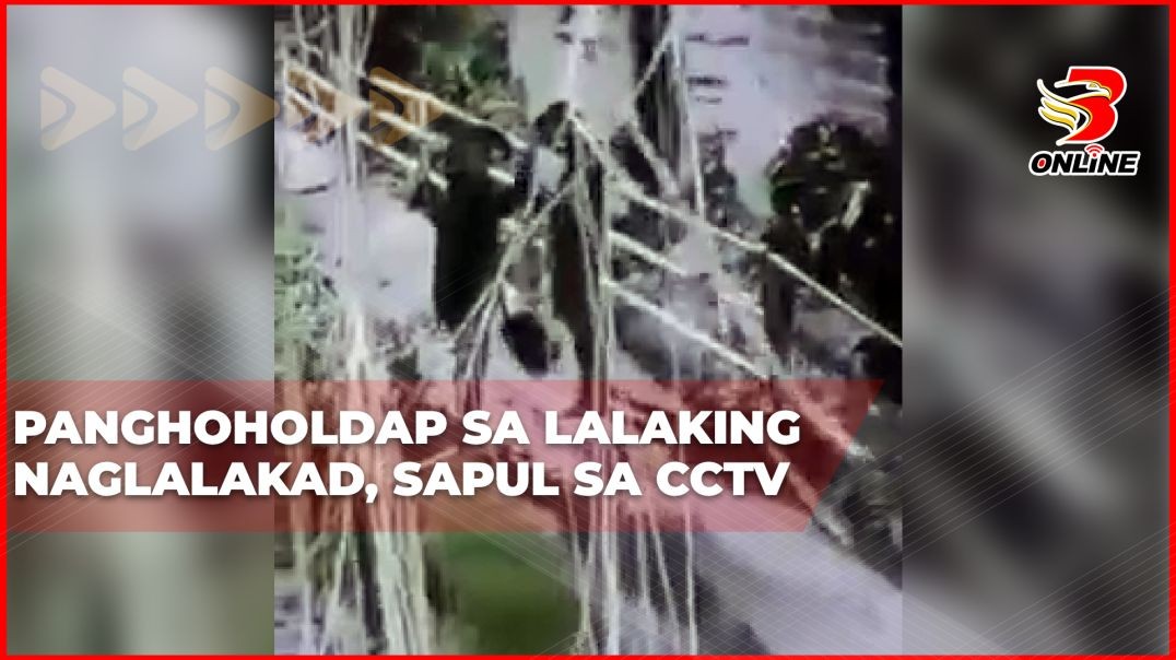 Panghoholdap sa lalaking naglalakad, sapul sa CCTV