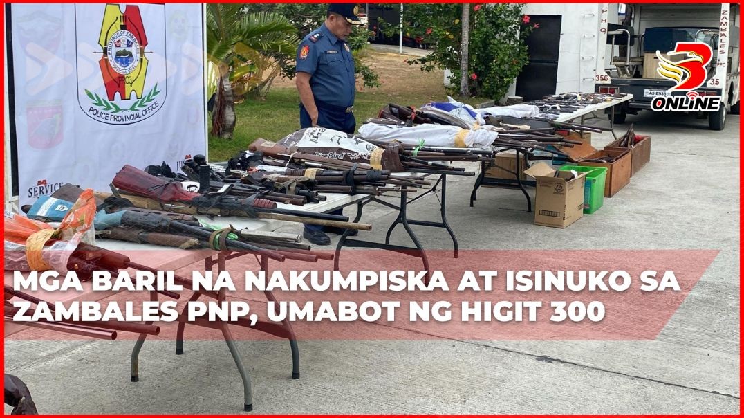 ⁣Mga baril na nakumpiska at isinuko sa Zambales PNP, umabot ng higit 300