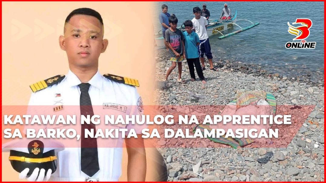 ⁣Katawan ng nahulog na apprentice sa barko, nakita sa dalampasigan