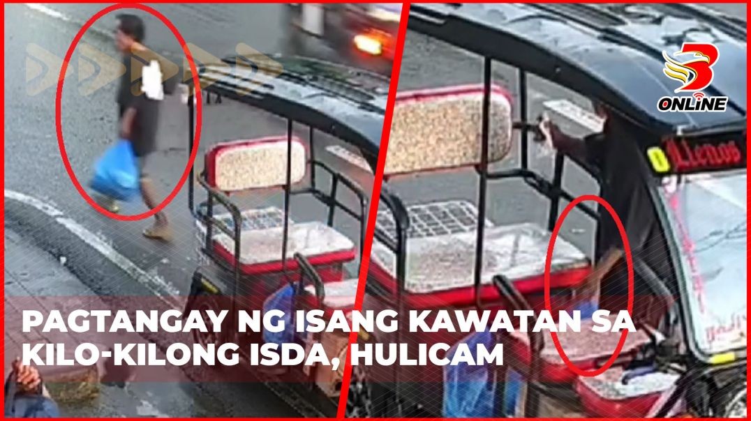 ⁣Pagtangay ng isang kawatan sa kilo-kilong isda, hulicam