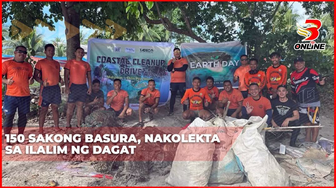 ⁣150 sakong basura, nakolekta sa ilalim ng dagat