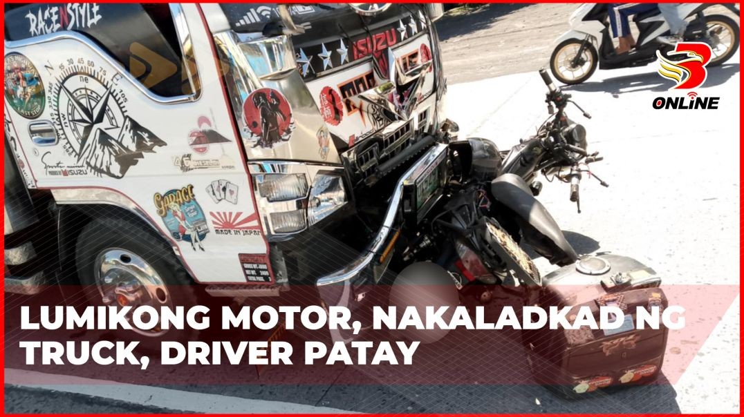 ⁣Lumikong motor, nakaladkad ng Truck, driver patay